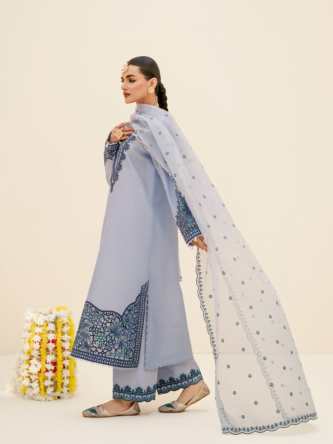 Fozia Khalid Pret Casual Cotton 2 Piece Floral Printed