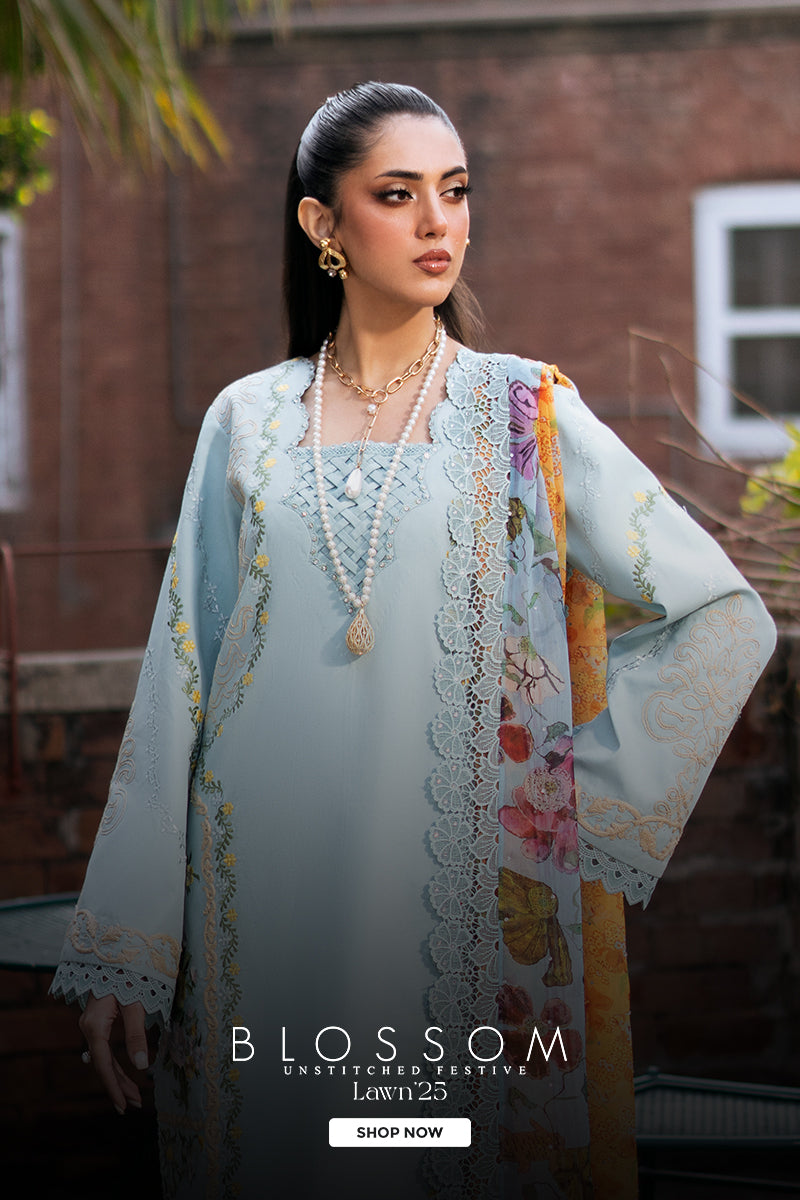 Fozia Khalid | Kaftaan | Mint Dusk