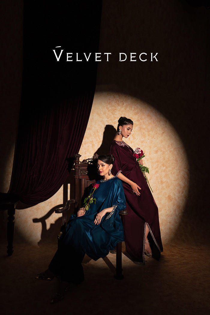 Fozia Khalid | Velvet Deck | Garnet